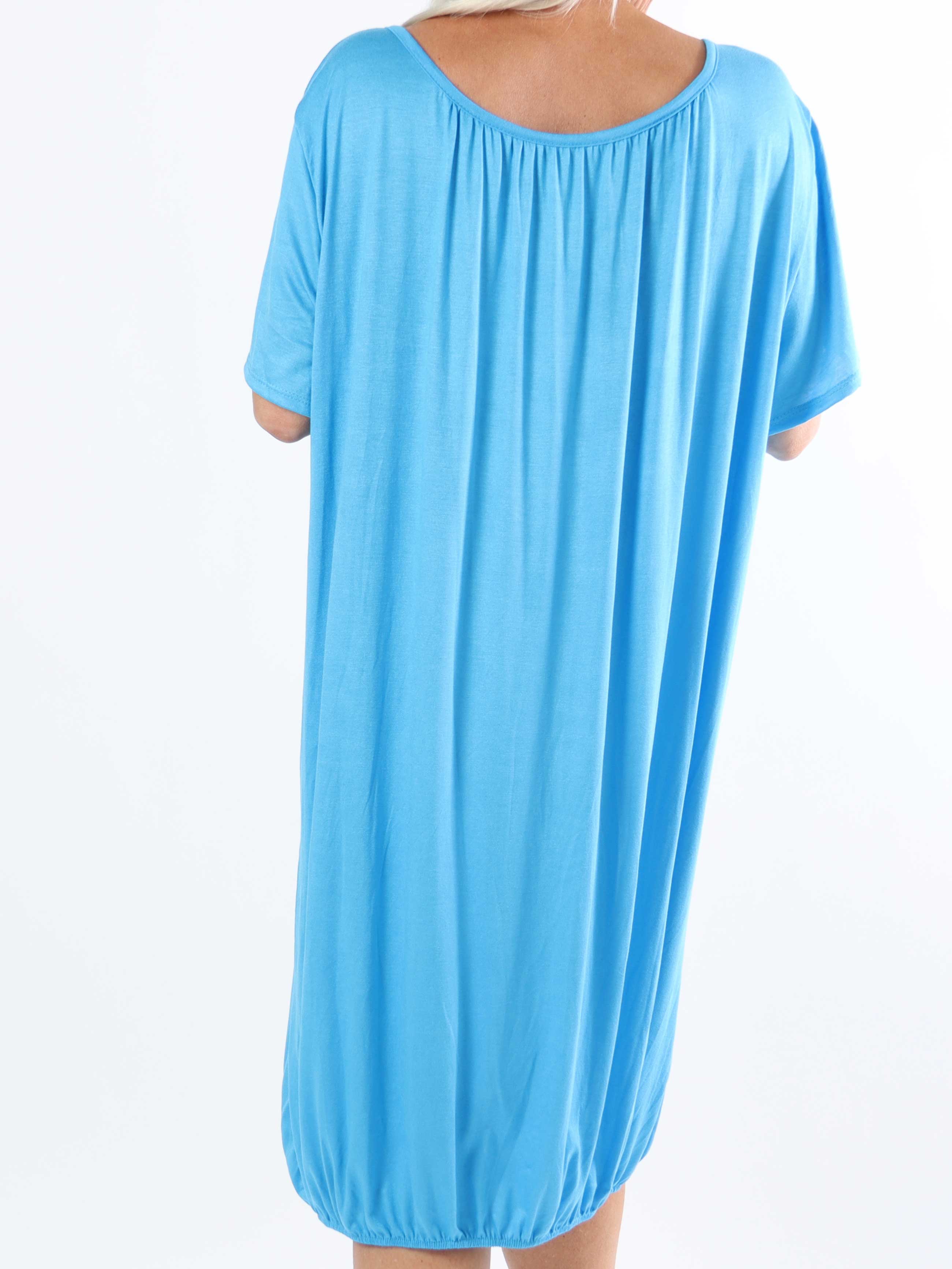 Miracle Dress - Basis plus size kjole i viskose med elastik forneden